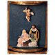 Triptych Holy Family Three Wise Men resin 30x50x25 cm s2