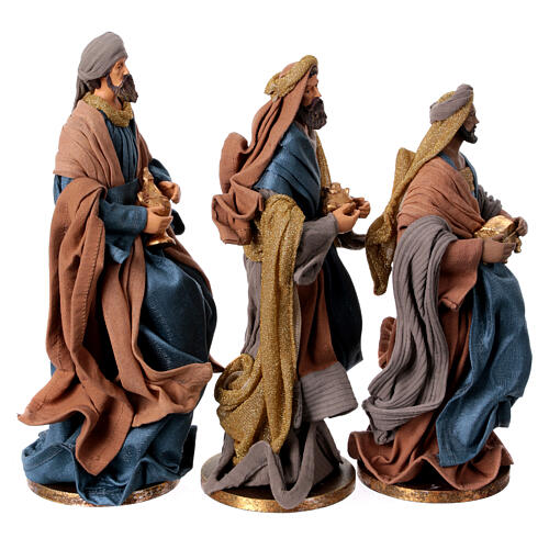 Three Wise Men statues Winter Elegance resin fabric h 30 cm 5