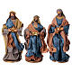 Three Wise Men statues Winter Elegance resin fabric h 30 cm s1