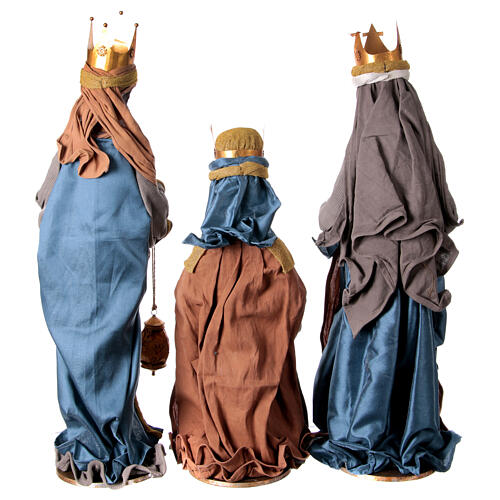 Three Wise Men statues in resin fabric Winter Elegance h 90 cm 10
