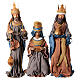 Three Wise Men statues in resin fabric Winter Elegance h 90 cm s1