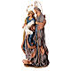 Holy Family Nativity in resin blue gold fabric Winter Elegance h 56 cm s3