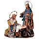 Holy Family nativity scene Winter Elegance fabric resin base h 40 cm s1