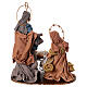 Holy Family nativity scene Winter Elegance fabric resin base h 40 cm s7