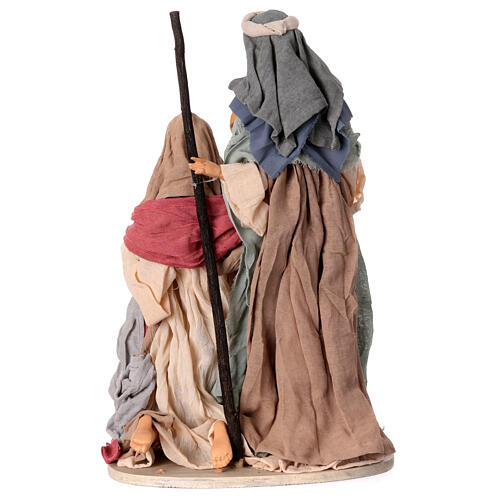 Heilige Familie, Hope – Resin und Stoff auf Holzsockel, für 40 cm Krippe 6