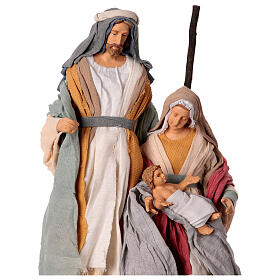 Holy Family nativity scene Hope fabric resin base h 40