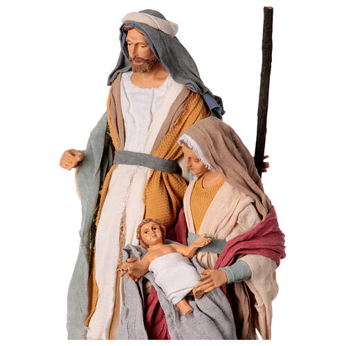 Holy Family nativity scene Hope fabric resin base h 40 4