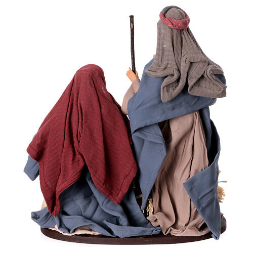 Heilige Familie – Resin und Stoff auf Holzsockel, Desert Light, für 30 cm Krippe 7