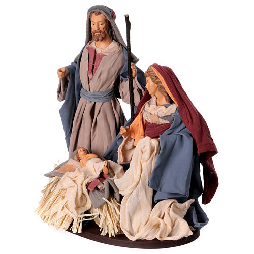 Holy Family Nativity Desert Light resin base fabric H 30 cm 3