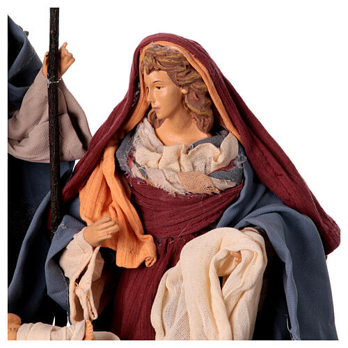 Holy Family Nativity Desert Light resin base fabric H 30 cm 4