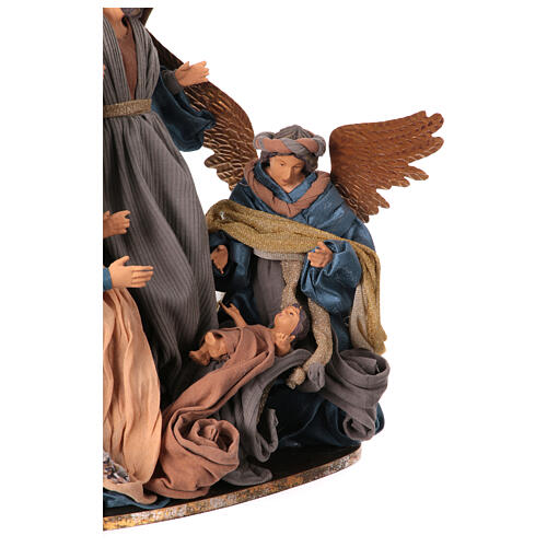 Sagrada Familia tela resina con ángel Winter Elegance h 45 cm 6