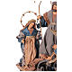 Holy Family with angel resin fabric Winter Elegance H 45 cm s8