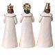 Stylised Nativity Scene of Shabby Chic style, golden resin, 7 figurines of 15 cm and stable of 24 cm s7