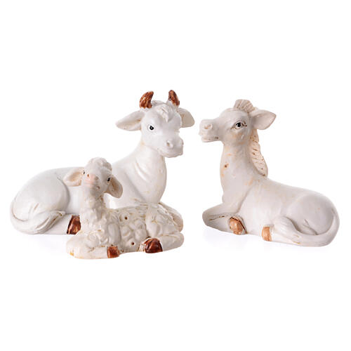 Krippenfiguren-Set, Kinder-Linie – Resin, weiß-gold, 11-teilig, für 8 cm Krippe 5