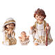 Complete resin Nativity Scene, baby style, white and gold, set of 11 figurines of 8 cm s2