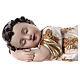 Infant Jesus sleeping on his side, white and gold, 5x20x5 cm s2