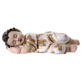 Niño Jesús blanco oro durmiendo de lado 5x20x5 cm