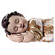 Niño Jesús blanco oro durmiendo de lado 5x20x5 cm s2