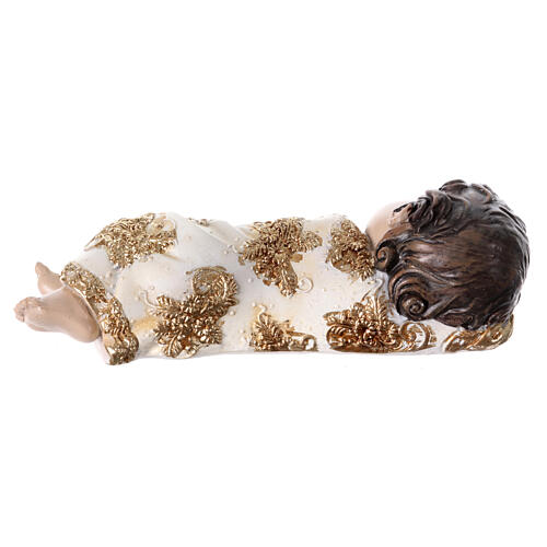 Jesuskind-Figur, liegend auf der Seite, Resin, 4×12,5×5,5 cm 4