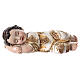 Baby Jesus figurine sleeping on his side gold details 5x12x5 cm s1