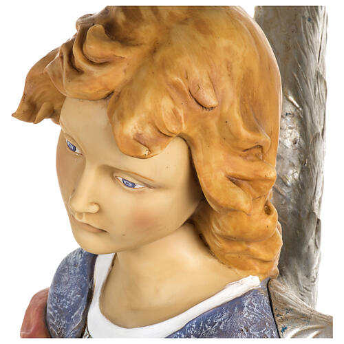 Engel stehend mit Harfe, passend für die 125 cm Krippe von Fontanini, aus Resin, für Außenbereich 10