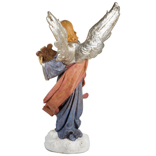 Engel stehend mit Harfe, passend für die 125 cm Krippe von Fontanini, aus Resin, für Außenbereich 18