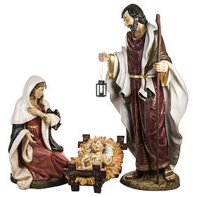 Heilige Familie – dreiteiliges Krippenset aus Resin, Fontanini, für den Außenbereich, 180 cm