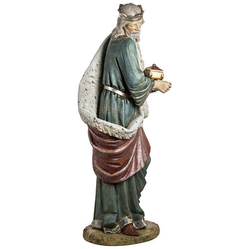 Heiliger König, stehend, Melchior, passend für die 180 cm Krippe von Fontanini, aus Resin, für Außenbereich 5
