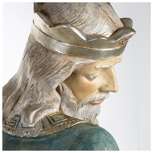 Heiliger König, stehend, Melchior, passend für die 180 cm Krippe von Fontanini, aus Resin, für Außenbereich 7