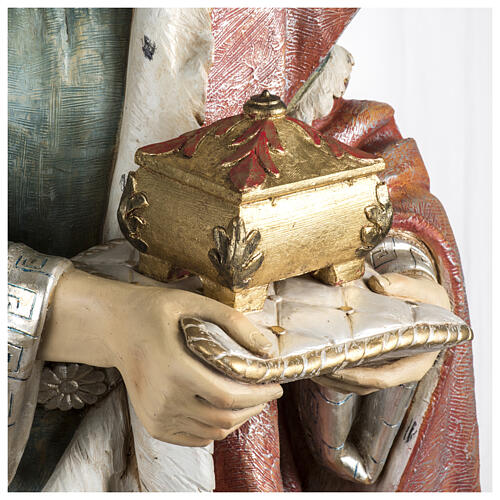 Heiliger König, stehend, Melchior, passend für die 180 cm Krippe von Fontanini, aus Resin, für Außenbereich 10