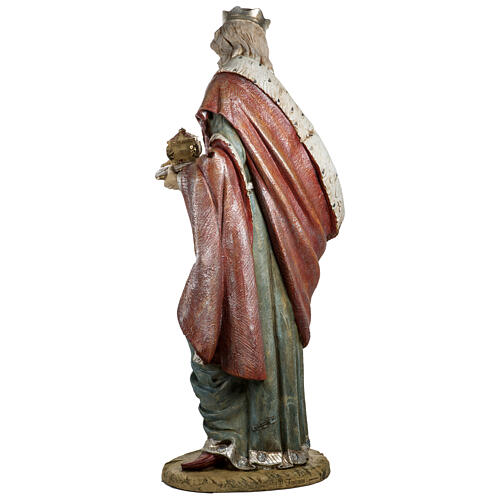 Heiliger König, stehend, Melchior, passend für die 180 cm Krippe von Fontanini, aus Resin, für Außenbereich 13
