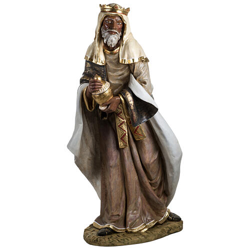 Heiliger König, stehend, Caspar, passend für die 180 cm Krippe von Fontanini, aus Resin, für Außenbereich 2