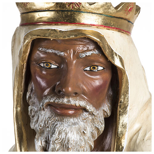 Heiliger König, stehend, Caspar, passend für die 180 cm Krippe von Fontanini, aus Resin, für Außenbereich 4