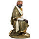 Heiliger König, kniend, Balthasar, passend für die 180 cm Krippe von Fontanini, aus Resin, für Außenbereich s10