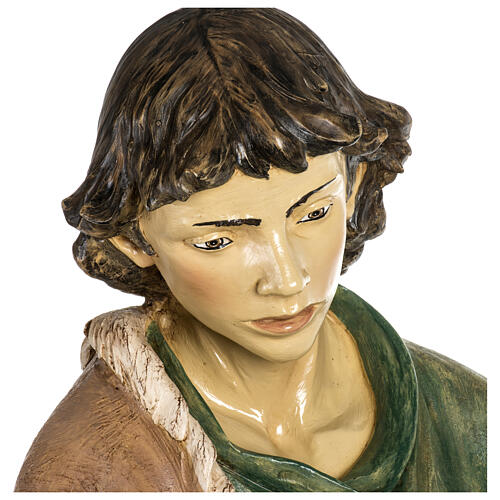 Hirte mit Schaf, passend für die 180 cm Krippe von Fontanini, aus Resin, für Außenbereich 8