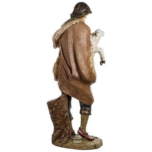 Hirte mit Schaf, passend für die 180 cm Krippe von Fontanini, aus Resin, für Außenbereich 15