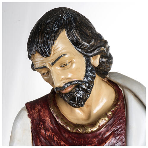 Josef stehend, passend für die 180 cm Krippe von Fontanini, aus Resin, für Außenbereich 3