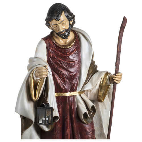 Josef stehend, passend für die 180 cm Krippe von Fontanini, aus Resin, für Außenbereich 7