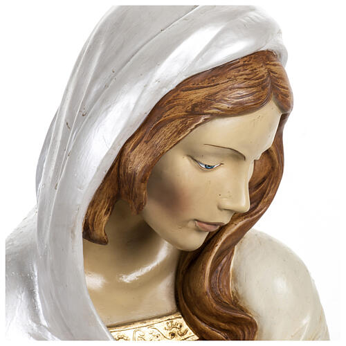Statua Maria in ginocchio resina presepe esterno 180 cm Fontanini 3