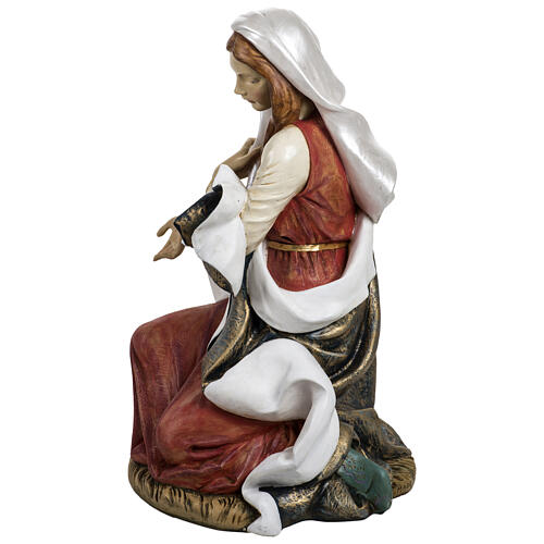 Figura Maria klęcząca, żywica, szopka na zewnątrz 180 cm, Fontanini 6