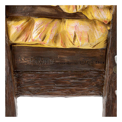 Wiege aus Resin, passend für die 180 cm Krippe von Fontanini, für Außenbereich 19