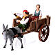 Drunkard and peasant girl on a wagon 10x20x10 cm nativity scene 8-10 cm s2