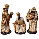 Set of 11 Nativity Scene characters, golden resin, 30 cm s5