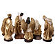 Set of 11 Nativity Scene characters, golden resin, 30 cm s13