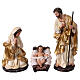 Set presepe 30 cm con 11 soggetti in resina oro  s3