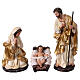 Complete nativity set 30 cm with 11 pcs in gold resin s3