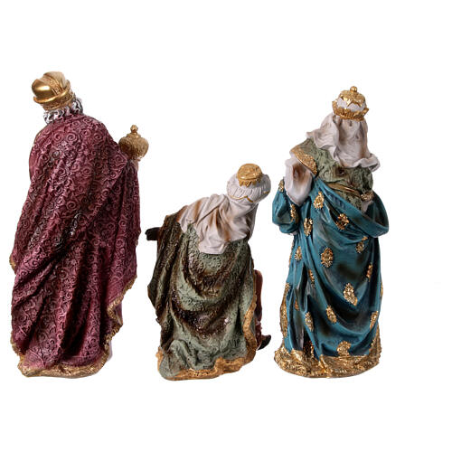 Set of 11 Nativity Scene characters, painted resin, 30 cm 7