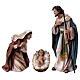 Complete nativity scene of 11 pcs colored resin 30cm s3
