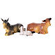 Set presepe da 10 soggetti in resina e tessuto 35 cm s7