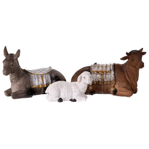 Set 11 figurines pour crèche en résine colorée 20 cm 8